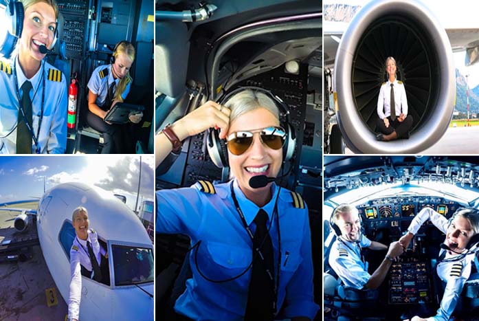 Pilot Cantik Swedia Berpose untuk Lebih 130.000 `Follower ` Instagram